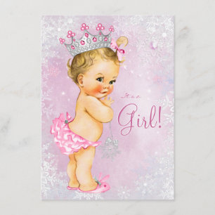 Invitation Baby shower de Girls Winter Wonderland
