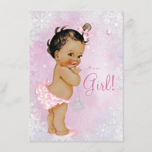 Invitation Baby shower de Girls Winter Wonderland