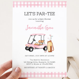 Invitation Baby Shower de golf pour fille