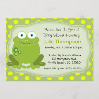 Invitation Baby shower de grenouille
