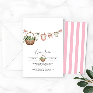 Invitation Baby shower de grossesse vert Picks Concombre