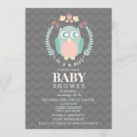 Baby shower de guirlande de hibou - fille