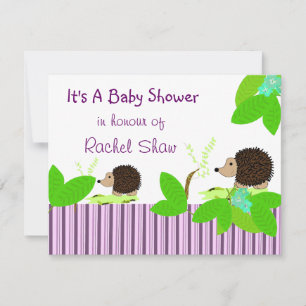 Invitation Baby shower de hérisson