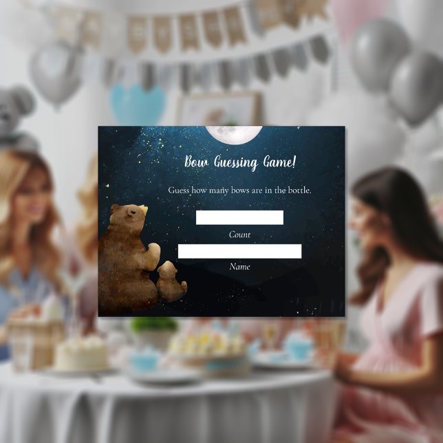 Invitation Baby shower de jeu du nombre d'ours (Créateur téléchargé)