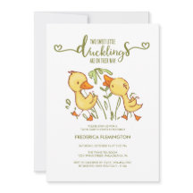 Invitation Baby shower de jumeaux de canot