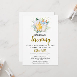 Invitation Baby shower de jumeaux modifiable