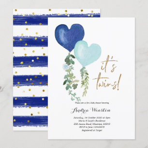 Invitation Baby shower de jumelage de ballons