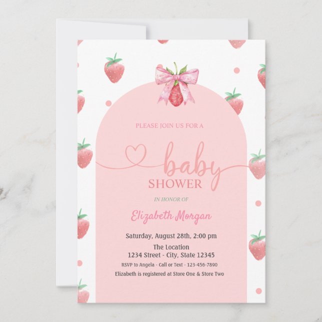 Invitation Baby shower de la baie d'aquarelle (Devant)