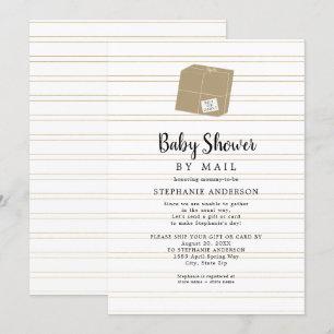 Invitation Baby shower de la bande d'or de genre neutre par c