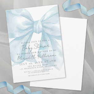Invitation Baby shower de la Bow Bleu Coquette