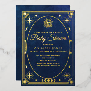 Invitation Baby shower de la carte Tarot céleste