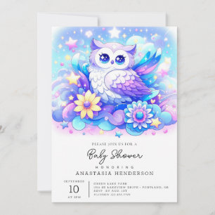 Invitation Baby shower de la Chouette des bois