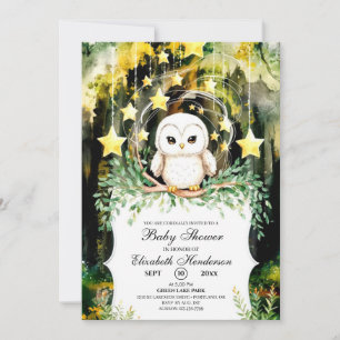 Invitation Baby shower de la Chouette des bois