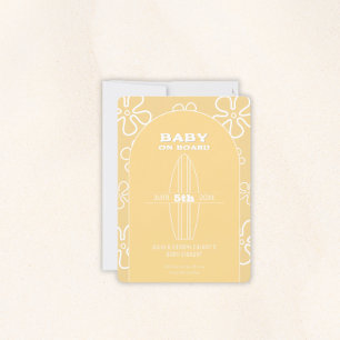 Invitation Baby shower de la Commission de surf - Hommes et f