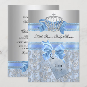 Invitation Baby shower de la Couronne du Petit Pri