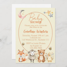 Baby shower de la faune forestière