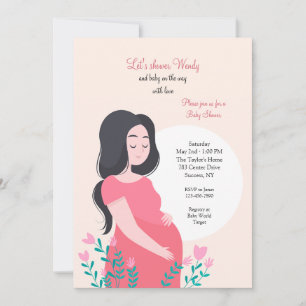Invitation Baby shower de la femme enceinte