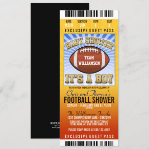 Invitation Baby shower de la fête de football