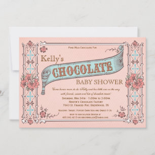 Invitation Baby shower de la fête du chocolat
