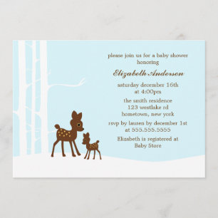 Invitation Baby shower de la forêt d'hiver