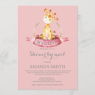 Invitation Baby shower de la Girafe par courrier électronique