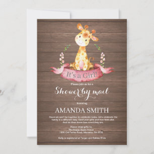 Invitation Baby shower de la Girafe russe par courrier électr