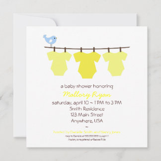 Invitation Baby shower de la ligne
