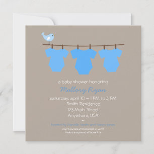 Invitation Baby shower de la ligne de clôture
