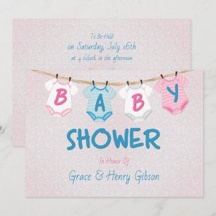Invitation Baby shower de la ligne de vêtements