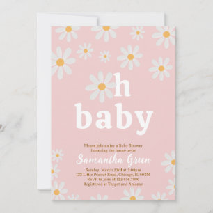 Invitation Baby shower de la marguerite