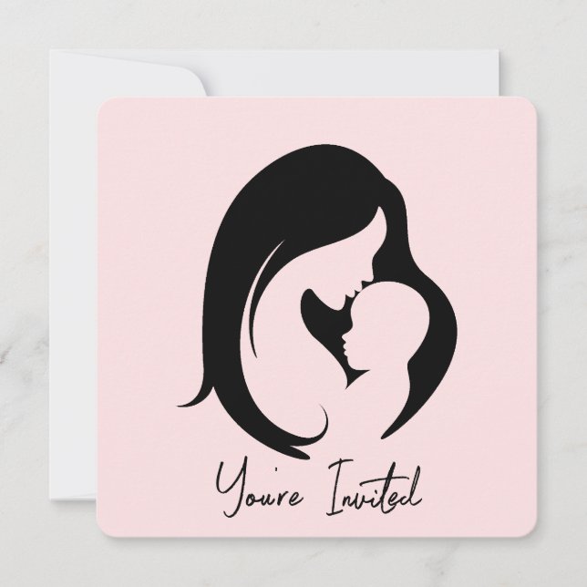 Invitation Baby shower de la mère et de l'enfant (Devant)