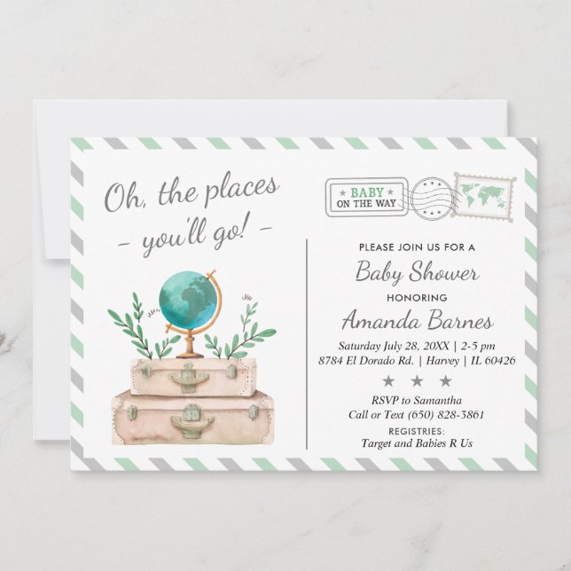 Invitation Baby shower de la Monnaie d'Aventures neutres selo (Devant)