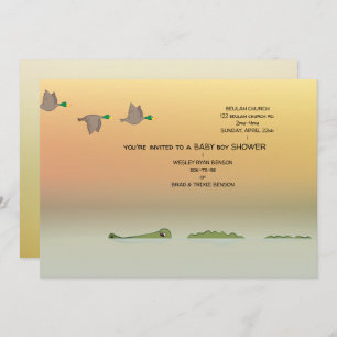 Invitation Baby shower de la nature (canards, otaries)