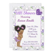 Baby shower de la petite fille afro-américaine