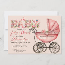 Baby shower de la petite fille Buggy