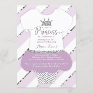 Invitation Baby shower de la petite princesse, Fau