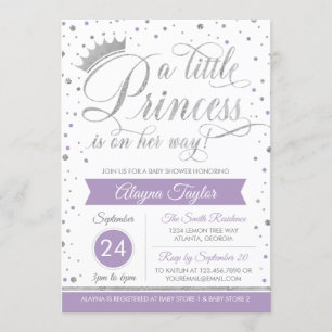 Invitation Baby shower de la petite princesse, Fau