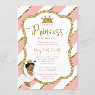 Invitation Baby shower de la petite princesse, Fau