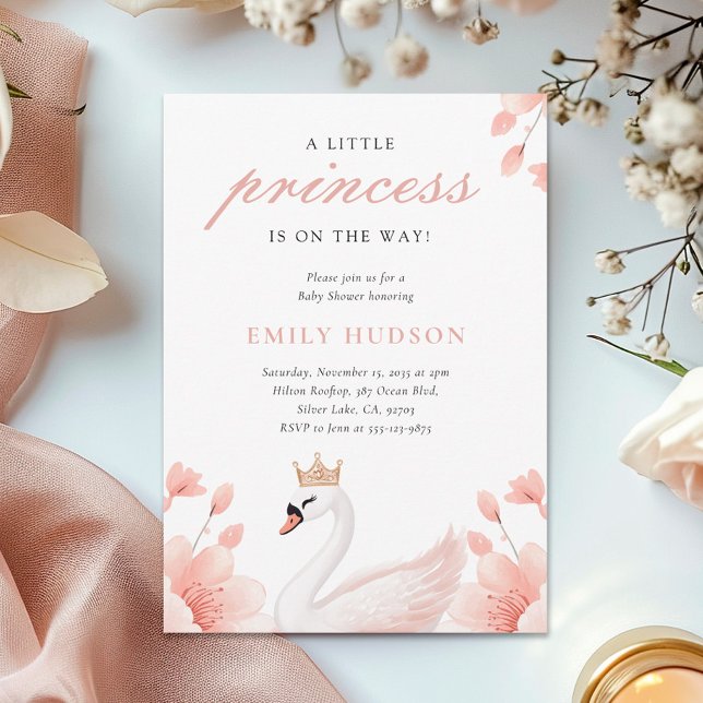 Invitation Baby shower de la petite princesse Swan (Créateur téléchargé)