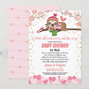 Invitation Baby shower de la Saint Valentin par Mail Pink