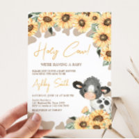 Baby shower de la vache sacrée tournesol
