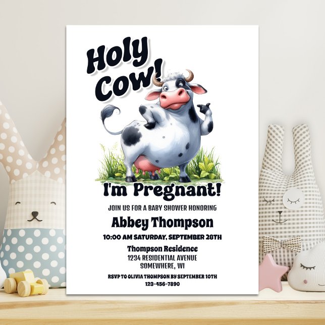 Invitation Baby shower de la Vache Sainte (Créateur téléchargé)