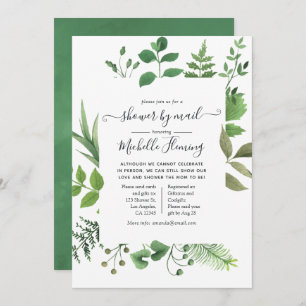 Invitation Baby shower de la verdure des forêts de bois par c