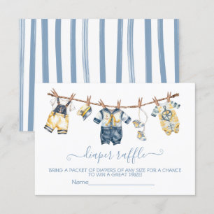 Invitation Baby shower de la voile Clothesline Déchets Raffle