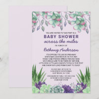 Baby shower de l'autre côté des Miles Aquarelle Su
