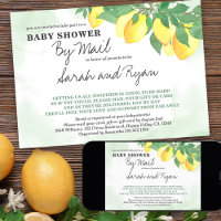 Baby shower de lavage à la menthe Citrus Lemons pa