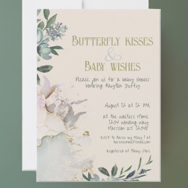Invitation Baby shower de légende de papillon enchanté (Créateur téléchargé)