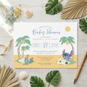 Invitation Baby shower de Lilo et Stitch Beach