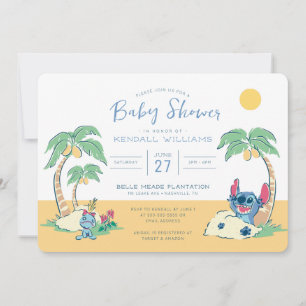Invitation Baby shower de Lilo et Stitch Beach