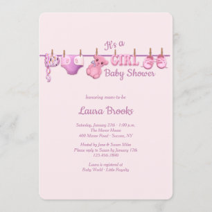 Invitation Baby shower de linge de maison